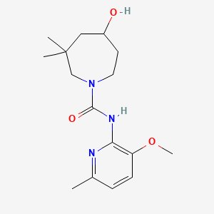 5-hydroxy-N-(3-methoxy-6-methylpyridin-2-yl)-3,3-dimethylazepane-1-carboxamide