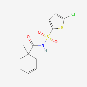 N-(5-chlorothiophen-2-yl)sulfonyl-1-methylcyclohex-3-ene-1-carboxamide