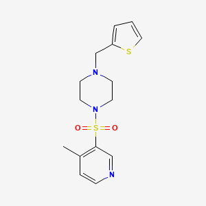 molecular formula C15H19N3O2S2 B7414747 1-(4-Methylpyridin-3-yl)sulfonyl-4-(thiophen-2-ylmethyl)piperazine 