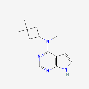 molecular formula C13H18N4 B7414763 N-(3,3-dimethylcyclobutyl)-N-methyl-7H-pyrrolo[2,3-d]pyrimidin-4-amine 