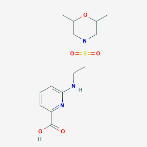 6-[2-(2,6-Dimethylmorpholin-4-yl)sulfonylethylamino]pyridine-2-carboxylic acid