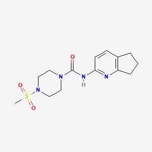 N-(6,7-dihydro-5H-cyclopenta[b]pyridin-2-yl)-4-methylsulfonylpiperazine-1-carboxamide