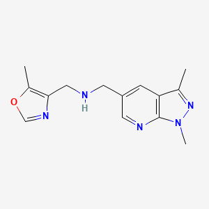 1-(1,3-dimethylpyrazolo[3,4-b]pyridin-5-yl)-N-[(5-methyl-1,3-oxazol-4-yl)methyl]methanamine