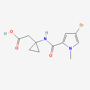 2-[1-[(4-Bromo-1-methylpyrrole-2-carbonyl)amino]cyclopropyl]acetic acid