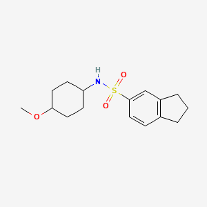 N-(4-methoxycyclohexyl)-2,3-dihydro-1H-indene-5-sulfonamide