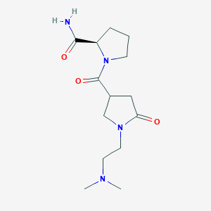 (2R)-1-[1-[2-(dimethylamino)ethyl]-5-oxopyrrolidine-3-carbonyl]pyrrolidine-2-carboxamide