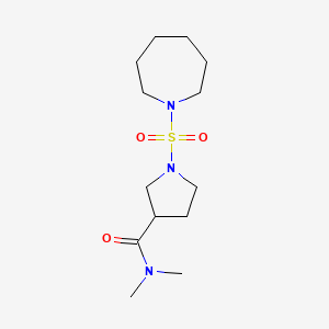 molecular formula C13H25N3O3S B7414857 1-(azepan-1-ylsulfonyl)-N,N-dimethylpyrrolidine-3-carboxamide 