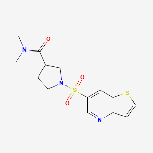 N,N-dimethyl-1-thieno[3,2-b]pyridin-6-ylsulfonylpyrrolidine-3-carboxamide