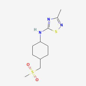 3-methyl-N-[4-(methylsulfonylmethyl)cyclohexyl]-1,2,4-thiadiazol-5-amine