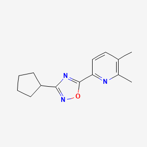 3-Cyclopentyl-5-(5,6-dimethylpyridin-2-yl)-1,2,4-oxadiazole