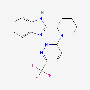 2-[1-[6-(trifluoromethyl)pyridazin-3-yl]piperidin-2-yl]-1H-benzimidazole