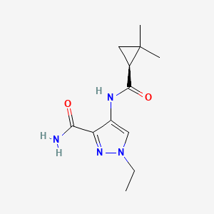 4-[[(1S)-2,2-dimethylcyclopropanecarbonyl]amino]-1-ethylpyrazole-3-carboxamide