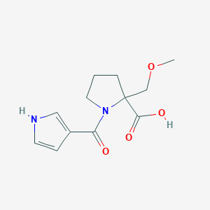 2-(methoxymethyl)-1-(1H-pyrrole-3-carbonyl)pyrrolidine-2-carboxylic acid