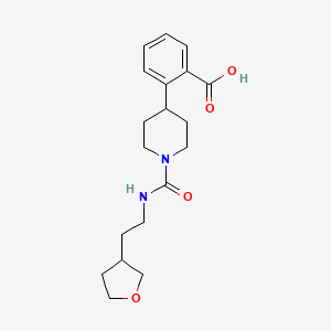 2-[1-[2-(Oxolan-3-yl)ethylcarbamoyl]piperidin-4-yl]benzoic acid