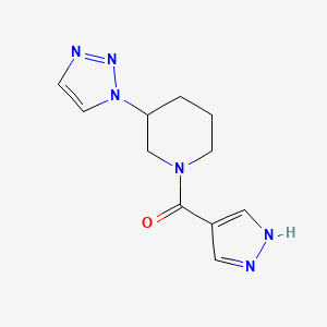 1H-pyrazol-4-yl-[3-(triazol-1-yl)piperidin-1-yl]methanone