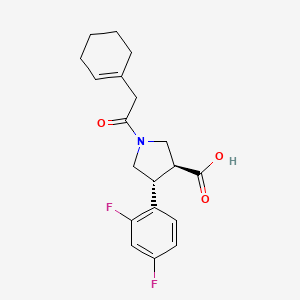 (3S,4R)-1-[2-(cyclohexen-1-yl)acetyl]-4-(2,4-difluorophenyl)pyrrolidine-3-carboxylic acid