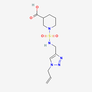 1-[(1-Prop-2-enyltriazol-4-yl)methylsulfamoyl]piperidine-3-carboxylic acid