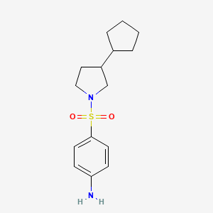 4-(3-Cyclopentylpyrrolidin-1-yl)sulfonylaniline