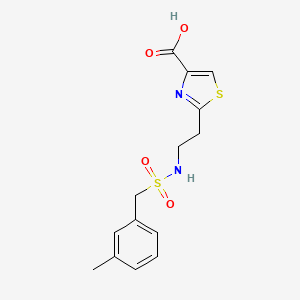 2-[2-[(3-Methylphenyl)methylsulfonylamino]ethyl]-1,3-thiazole-4-carboxylic acid