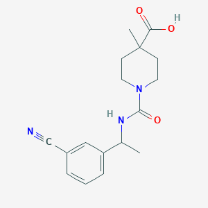 1-[1-(3-Cyanophenyl)ethylcarbamoyl]-4-methylpiperidine-4-carboxylic acid