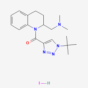 (1-tert-butyltriazol-4-yl)-[2-[(dimethylamino)methyl]-3,4-dihydro-2H-quinolin-1-yl]methanone;hydroiodide