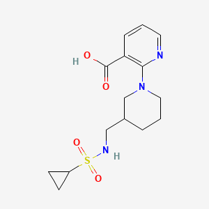 2-[3-[(Cyclopropylsulfonylamino)methyl]piperidin-1-yl]pyridine-3-carboxylic acid