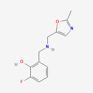 2-Fluoro-6-[[(2-methyl-1,3-oxazol-5-yl)methylamino]methyl]phenol