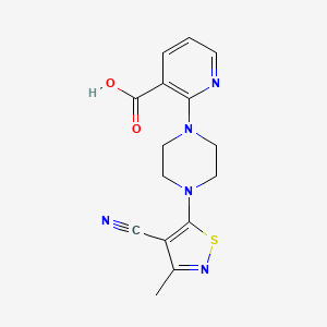 2-[4-(4-Cyano-3-methyl-1,2-thiazol-5-yl)piperazin-1-yl]pyridine-3-carboxylic acid