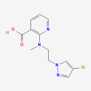 2-[2-(4-Bromopyrazol-1-yl)ethyl-methylamino]pyridine-3-carboxylic acid