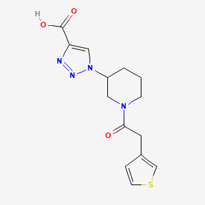 1-[1-(2-Thiophen-3-ylacetyl)piperidin-3-yl]triazole-4-carboxylic acid