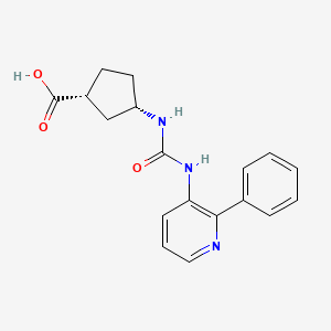 (1R,3S)-3-[(2-phenylpyridin-3-yl)carbamoylamino]cyclopentane-1-carboxylic acid