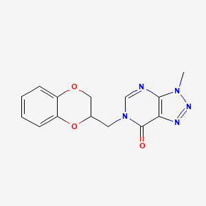 molecular formula C14H13N5O3 B7415165 6-(2,3-Dihydro-1,4-benzodioxin-3-ylmethyl)-3-methyltriazolo[4,5-d]pyrimidin-7-one 