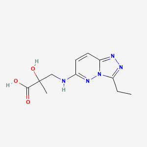 3-[(3-Ethyl-[1,2,4]triazolo[4,3-b]pyridazin-6-yl)amino]-2-hydroxy-2-methylpropanoic acid