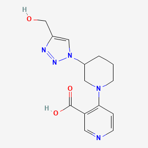 4-[3-[4-(Hydroxymethyl)triazol-1-yl]piperidin-1-yl]pyridine-3-carboxylic acid