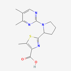 2-[1-(4,5-Dimethylpyrimidin-2-yl)pyrrolidin-2-yl]-5-methyl-1,3-thiazole-4-carboxylic acid