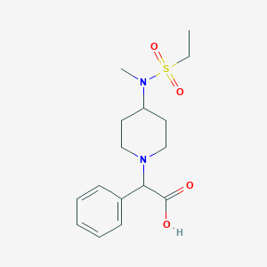 molecular formula C16H24N2O4S B7415266 2-[4-[Ethylsulfonyl(methyl)amino]piperidin-1-yl]-2-phenylacetic acid 