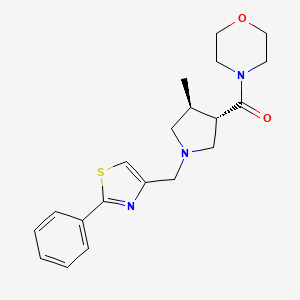 [(3S,4S)-4-methyl-1-[(2-phenyl-1,3-thiazol-4-yl)methyl]pyrrolidin-3-yl]-morpholin-4-ylmethanone