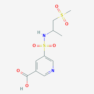 5-(1-Methylsulfonylpropan-2-ylsulfamoyl)pyridine-3-carboxylic acid