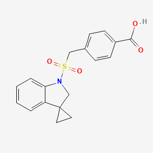 4-(spiro[2H-indole-3,1'-cyclopropane]-1-ylsulfonylmethyl)benzoic acid