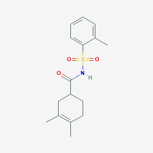 3,4-dimethyl-N-(2-methylphenyl)sulfonylcyclohex-3-ene-1-carboxamide