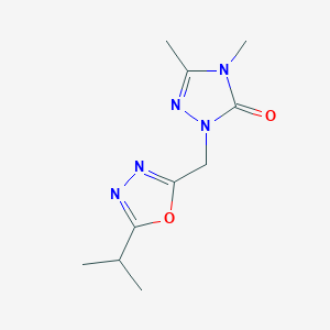 4,5-Dimethyl-2-[(5-propan-2-yl-1,3,4-oxadiazol-2-yl)methyl]-1,2,4-triazol-3-one