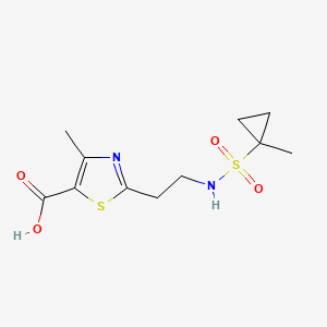 4-Methyl-2-[2-[(1-methylcyclopropyl)sulfonylamino]ethyl]-1,3-thiazole-5-carboxylic acid