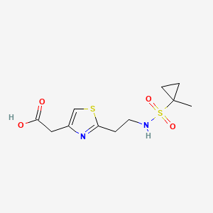 2-[2-[2-[(1-Methylcyclopropyl)sulfonylamino]ethyl]-1,3-thiazol-4-yl]acetic acid