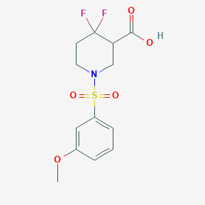 4,4-Difluoro-1-(3-methoxyphenyl)sulfonylpiperidine-3-carboxylic acid