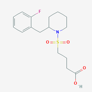 4-[2-[(2-Fluorophenyl)methyl]piperidin-1-yl]sulfonylbutanoic acid