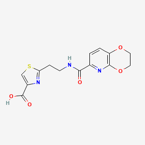 2-[2-(2,3-Dihydro-[1,4]dioxino[2,3-b]pyridine-6-carbonylamino)ethyl]-1,3-thiazole-4-carboxylic acid