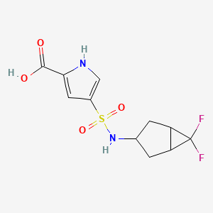 4-[(6,6-difluoro-3-bicyclo[3.1.0]hexanyl)sulfamoyl]-1H-pyrrole-2-carboxylic acid