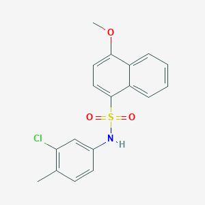 N-(3-chloro-4-methylphenyl)-4-methoxynaphthalene-1-sulfonamide