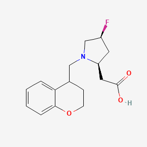 2-[(2R,4S)-1-(3,4-dihydro-2H-chromen-4-ylmethyl)-4-fluoropyrrolidin-2-yl]acetic acid