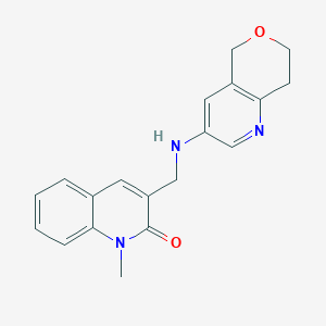 3-[(7,8-dihydro-5H-pyrano[4,3-b]pyridin-3-ylamino)methyl]-1-methylquinolin-2-one